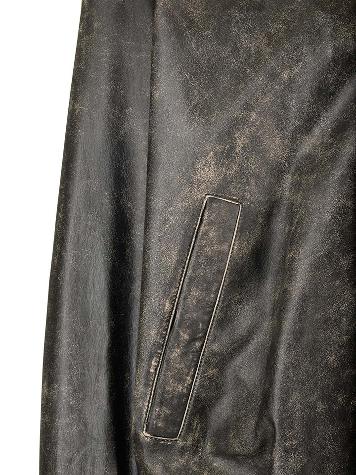 Acne Studios Leather Bomber Jacket Giacche - Nero | 6f43f5560c3ee9638673bc61c7e999f00628b362