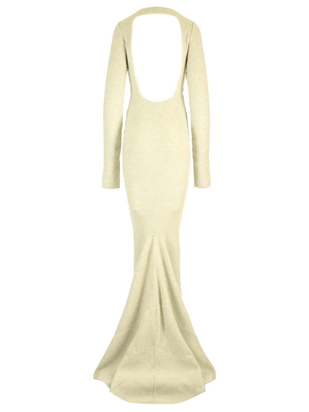 Rick Owens Ribbed Knit Mermaid Dress Abiti - Verde | 53b6ee5631af1d7d932949dcf98f32c586170686