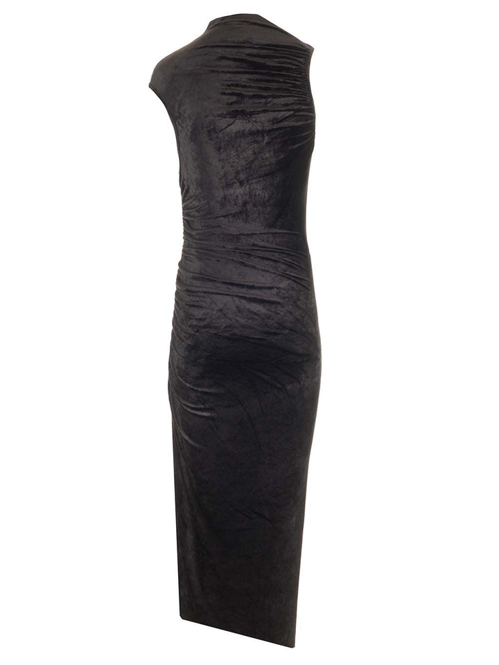 Rick Owens Lilies Velvet Dress Abiti - Nero | d59174ffb404c63942f9f89b983bc8682e2850b8