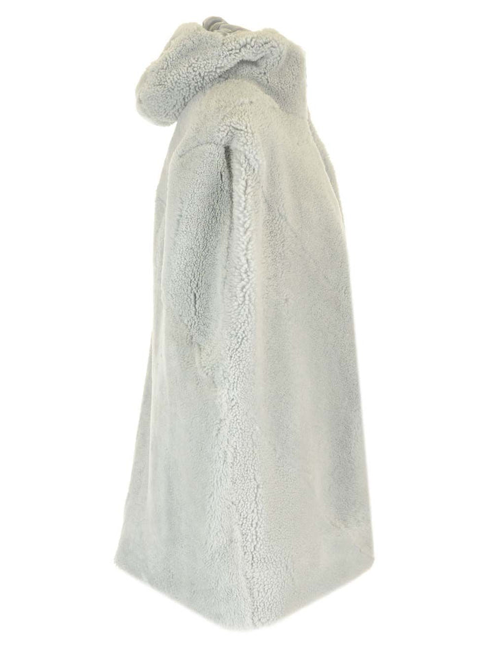 Rick Owens Shearling Vest Coats - Light blue | 96ad2c370f1228ad0d81f524c85cc62d588da9fe