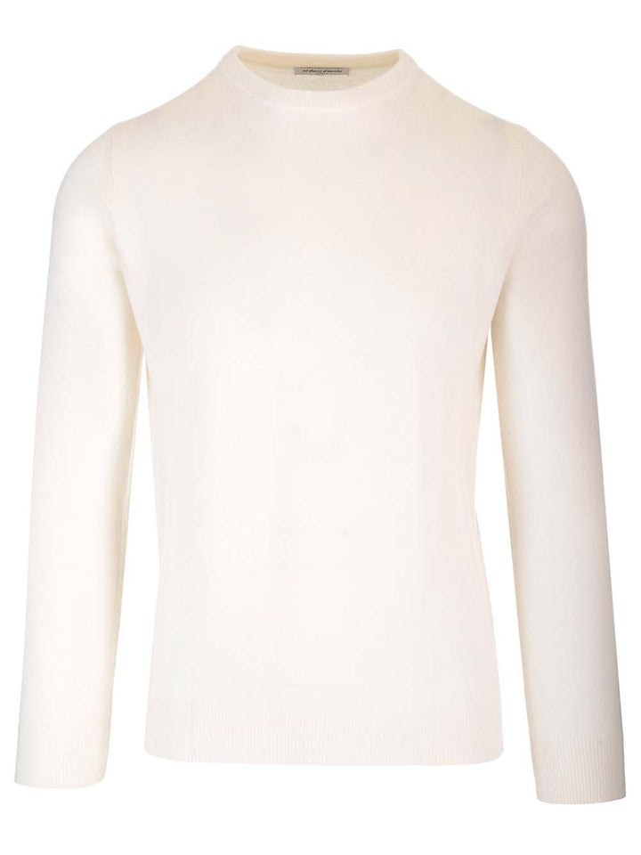 Al Duca D'Aosta Cashmere Crewneck Sweater Knitwear - Bianco | d5e32967637bdc20f8c2fa92cc6ef53158d172de