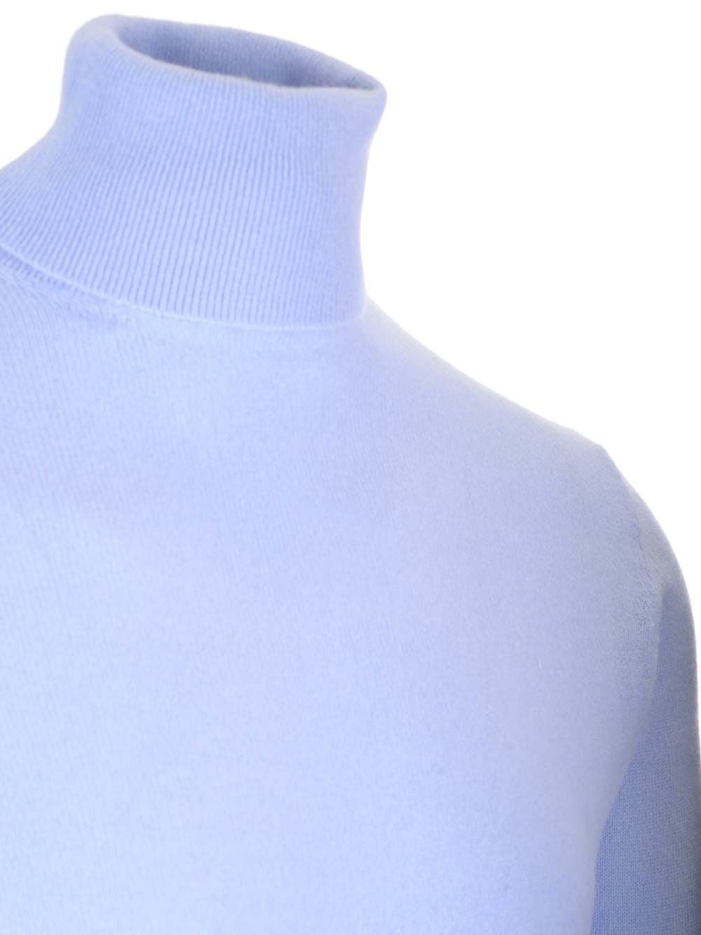 Al Duca D'Aosta Cashmere Turtleneck Knitwear - Light blue | 7f5fe01c11606f2d7c24b77220d2f81ed78e01ba