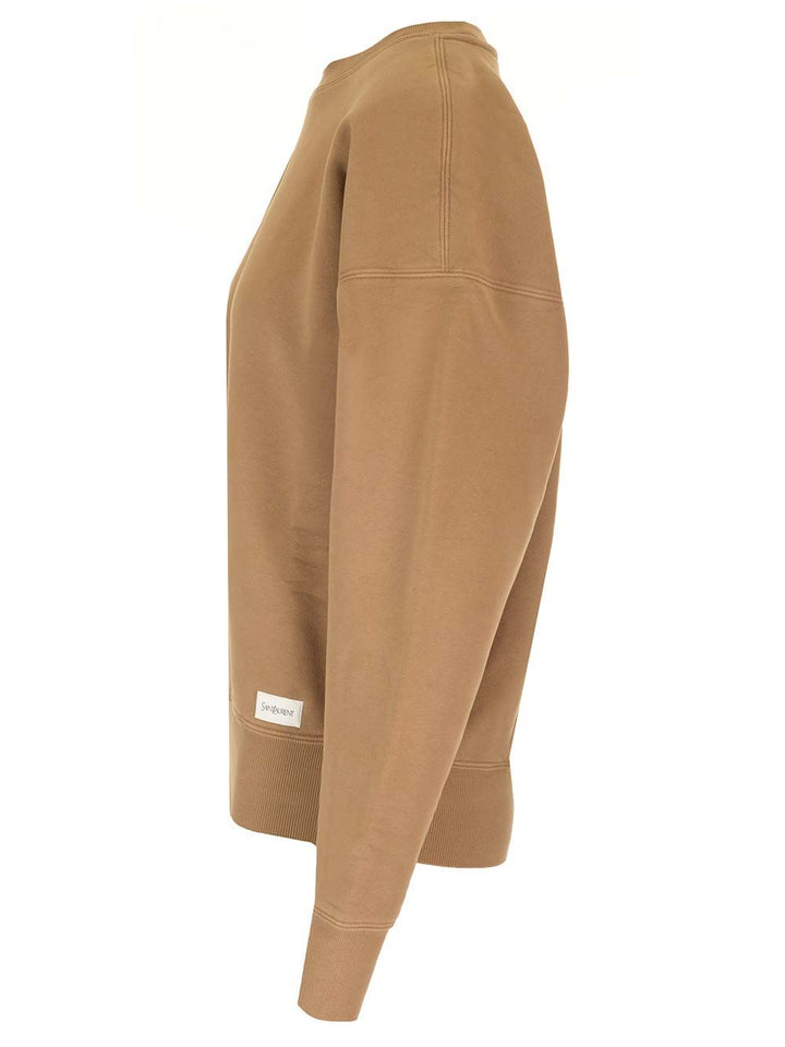 Saint Laurent Crewneck Sweatshirt Knitwear - Marrone | 4e595ee1065f580e505e14c190549ef666dcd4e1