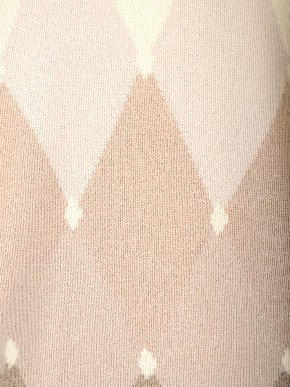 Ballantyne Double Yarn Cashmere Diamond Sweater Knitwear - Bianco | ddd3674f6aabb1eb5ca74a9ee7b254506ccc3fd0