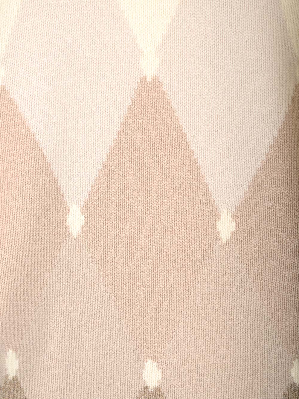 Ballantyne Double Yarn Cashmere Diamond Sweater Knitwear - Bianco | ed59e3a4edff8eed46280a1dcd634fae6dad7d49