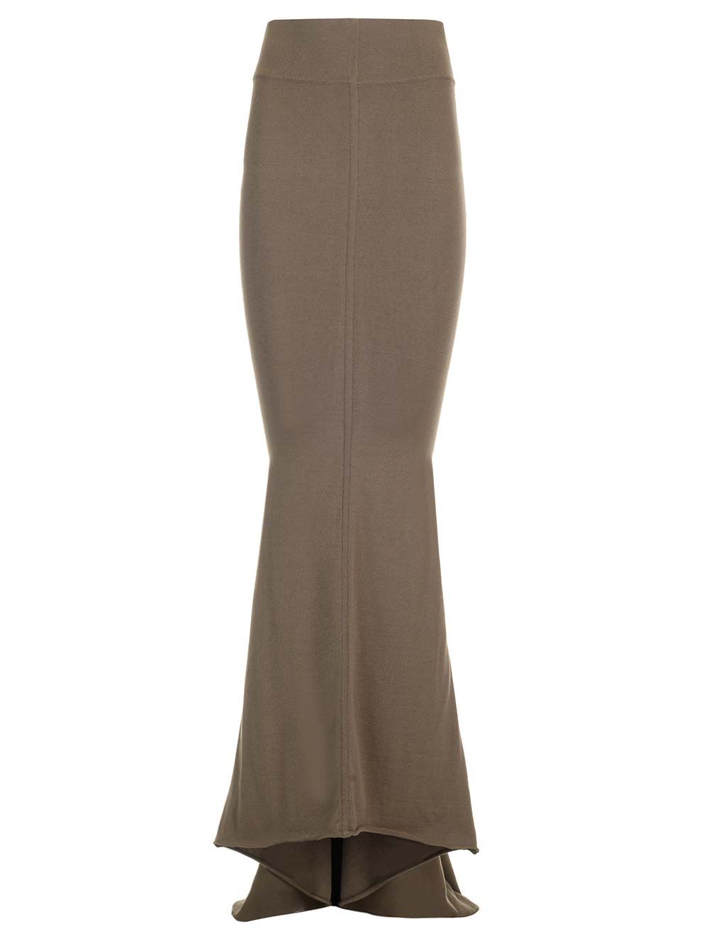Rick Owens Taupe Knit Midi Skirt Gonne - Marrone | 2d6c8a6259e7aeefc17a9aef7f067a8a5f5c45eb