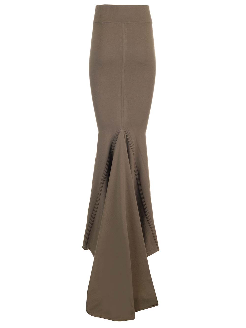Rick Owens Taupe Knit Midi Skirt Gonne - Marrone | 47cb1b8c1d48712889fa954a0258ded239d2dc85