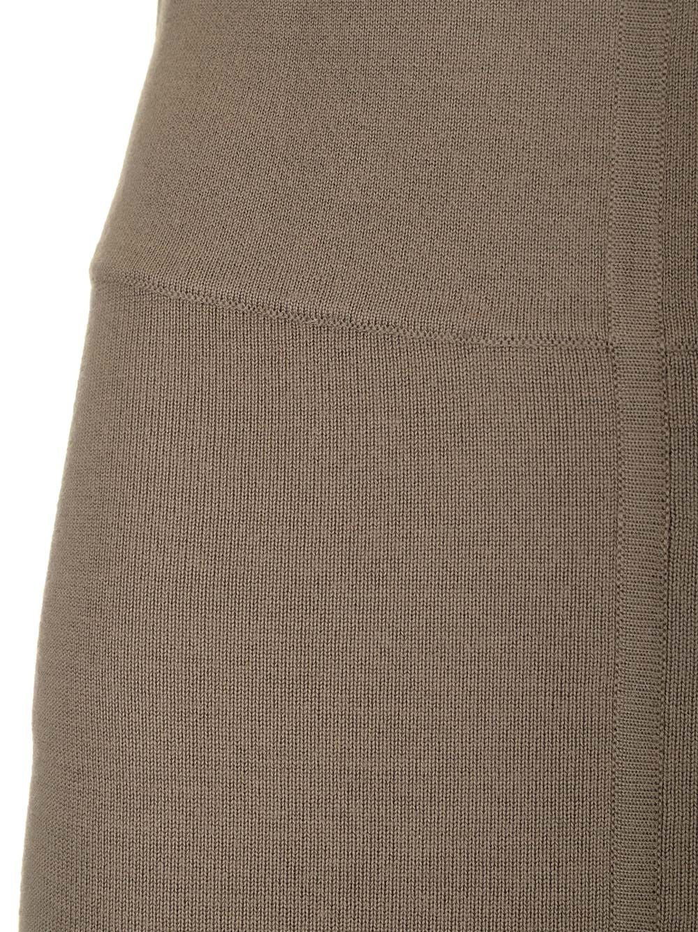 Rick Owens Taupe Knit Midi Skirt Gonne - Marrone | a9b6ef781e14e6533a371d229b32d4bdd4a552b9