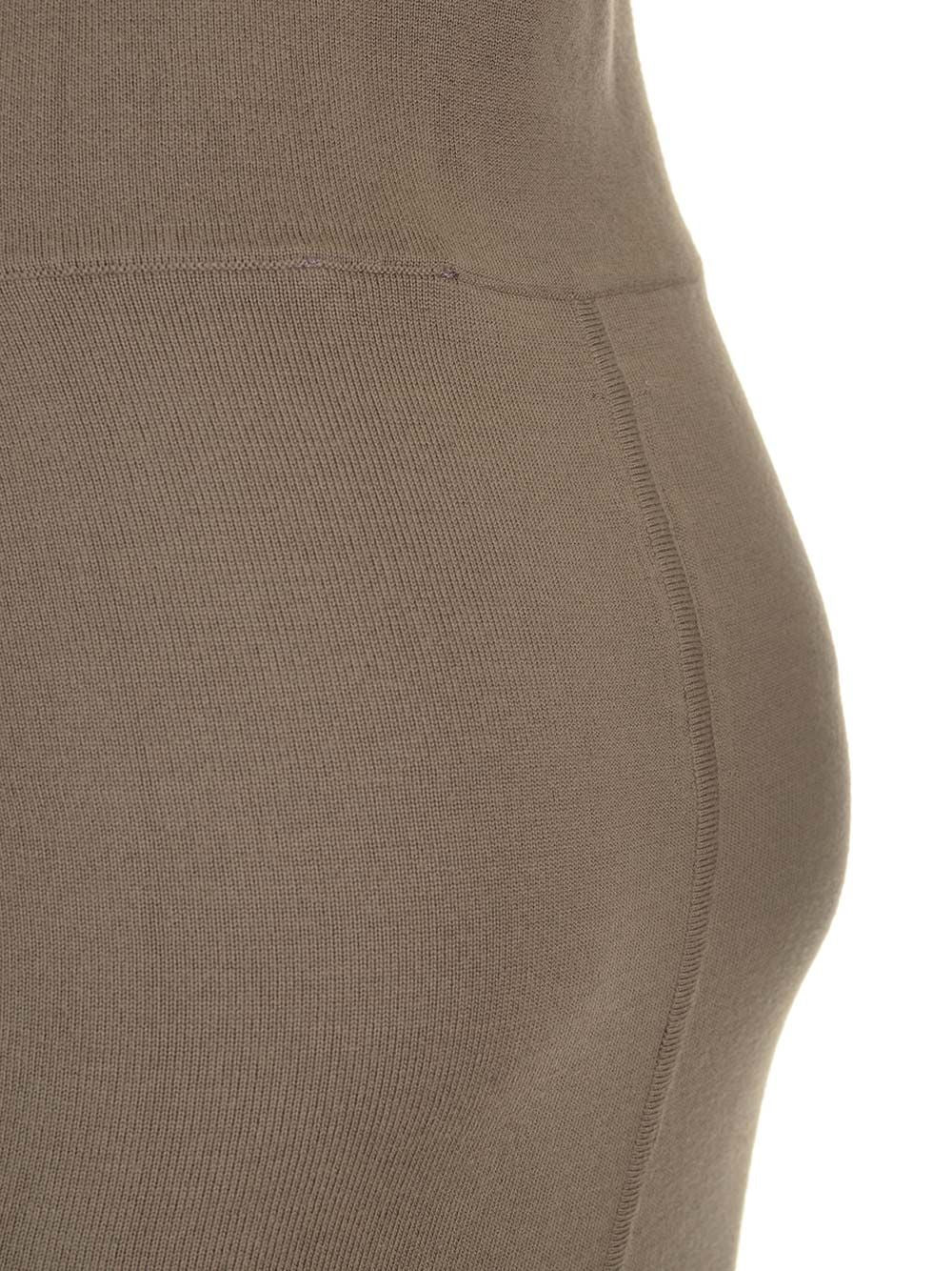 Rick Owens Taupe Knit Midi Skirt Gonne - Marrone | 48cb75734dfac46fadbf1908b172d55df97848f5