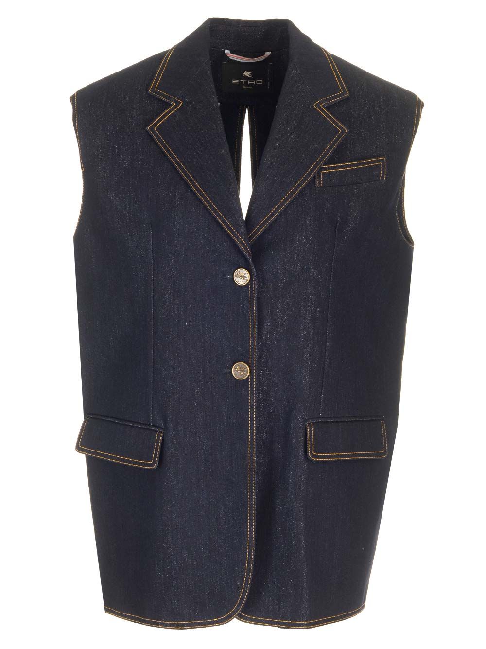 Etro Denim Waistcoat Giacche - Blu | b8254d2035a097f820785543d01644aef946ee8d