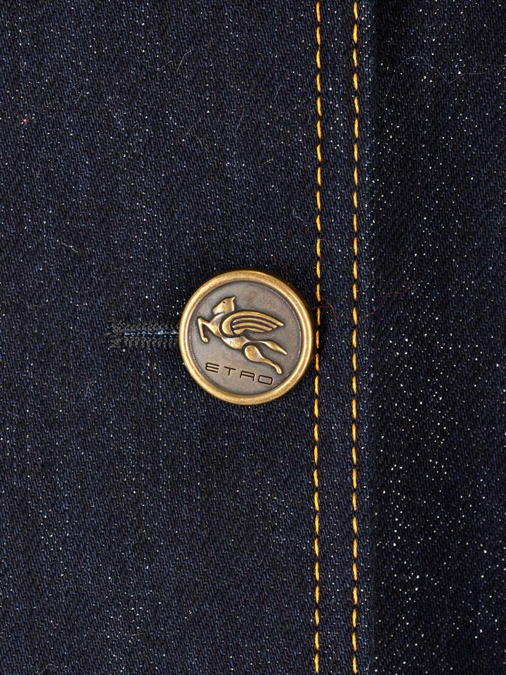 Etro Denim Waistcoat Giacche - Blu | 34e8a11d74522ae7f6cebb40d567a0ae9e8d06c8