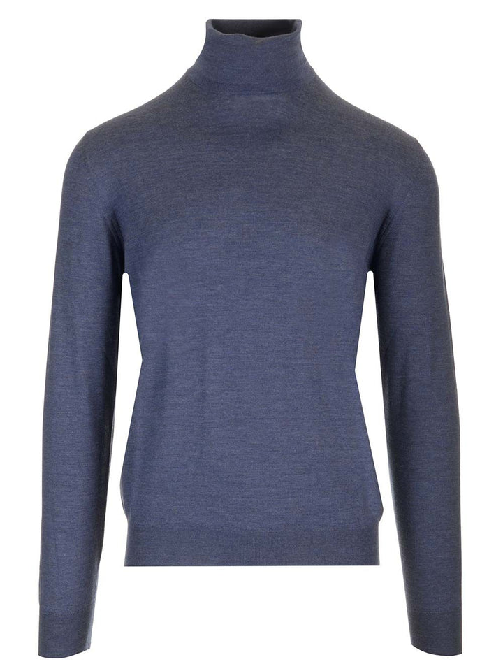 Mauro Ottaviani Wool Turtleneck Knitwear - Blu | 5dd2c04783f6e8239f784a60f33f5a888559beab