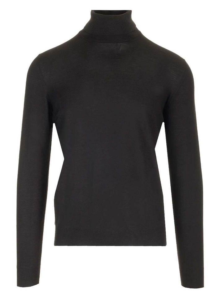 Mauro Ottaviani Wool Turtleneck Knitwear - Nero | c7b6aecd882ddbf82e77fd6ff4a8529036bafb86