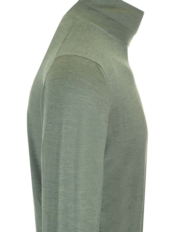 Mauro Ottaviani Wool Turtleneck Knitwear - Verde | 0cd1e3cd099fb336bda13824c76f8cfe117c39ca
