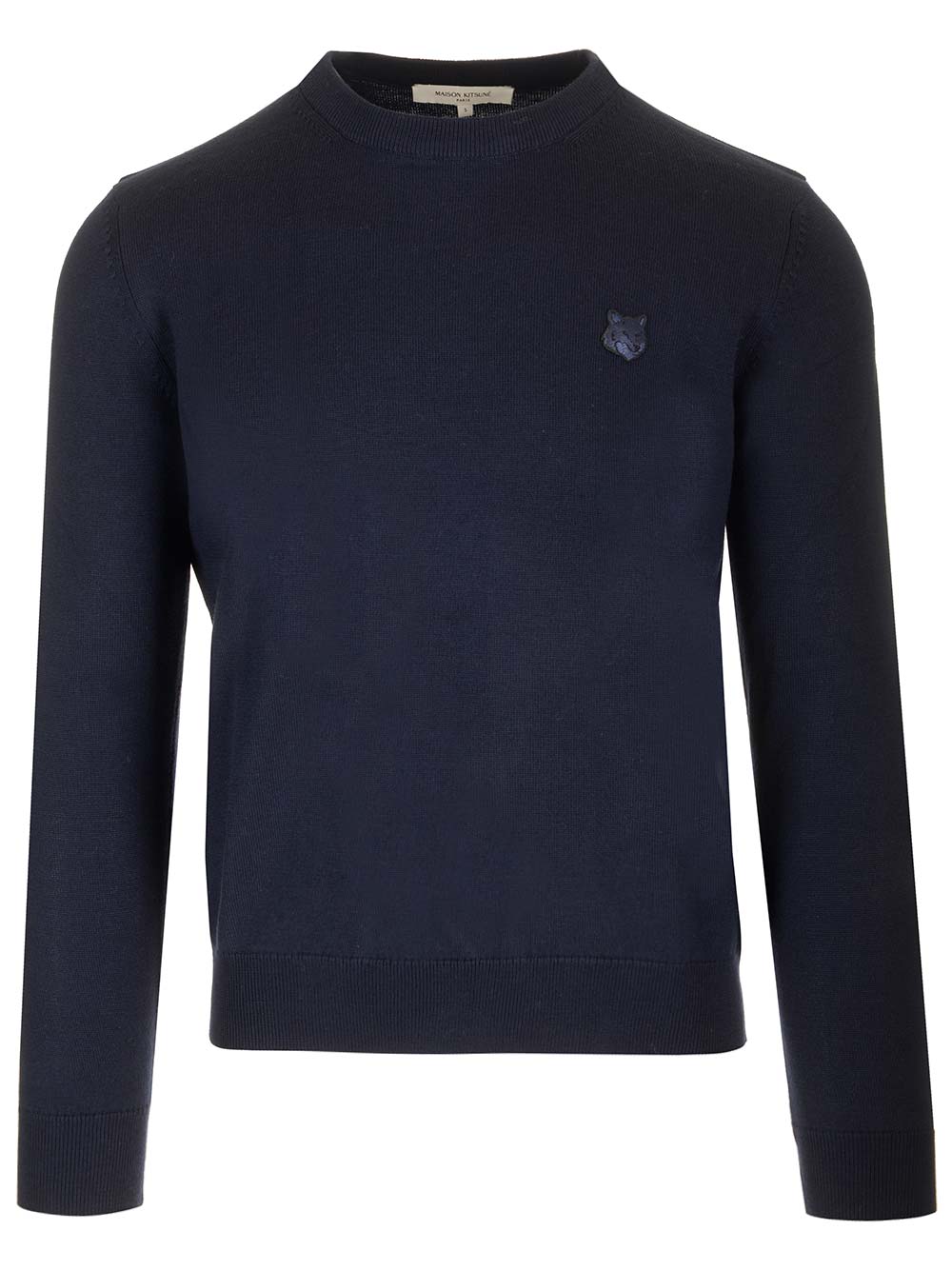 Maison KitsunÉ Bold Fox Head Patch Regular Jumper Knitwear - Blu | db417c614575201466ba7acbbca0c8f51f1d9f08