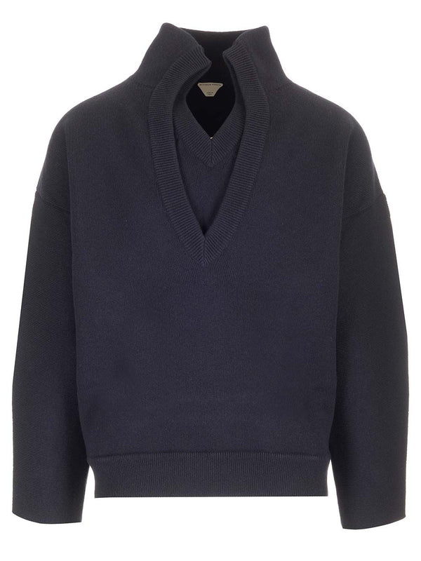 Compact Wool Sweater Knitwear Blu