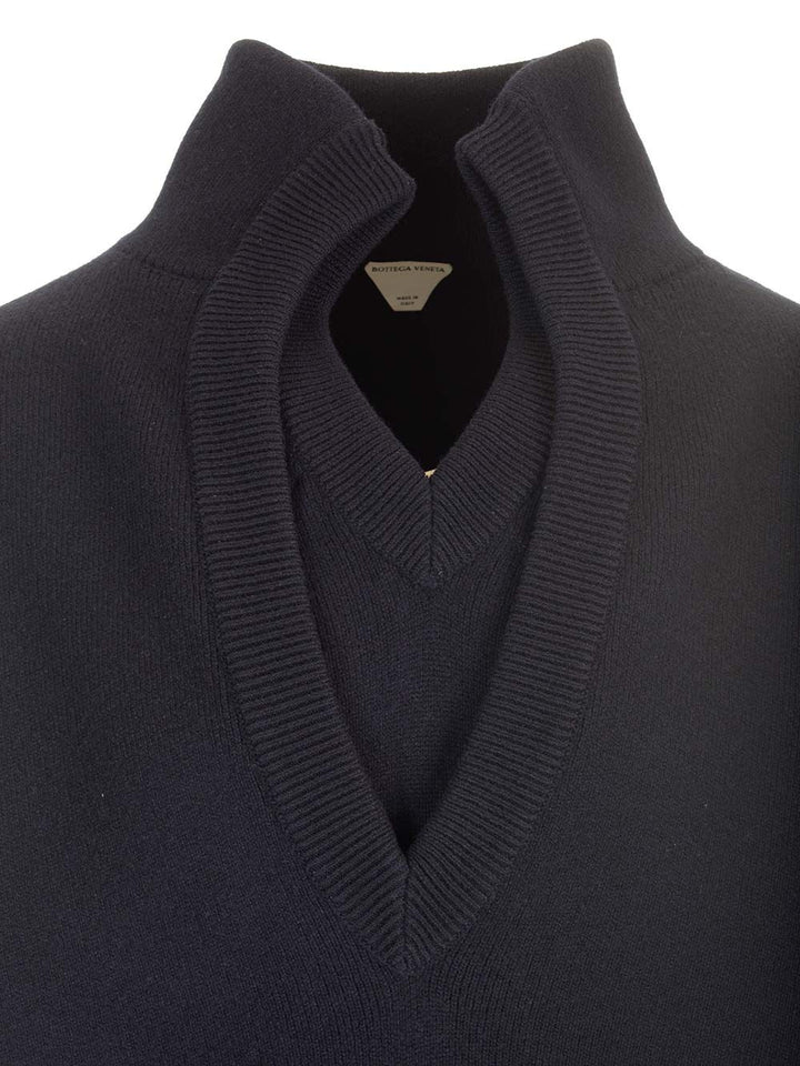 Bottega Veneta Compact Wool Sweater Knitwear - Blu | d8bd10ee58fb3bbee9ebe92a733f562d656a23f3