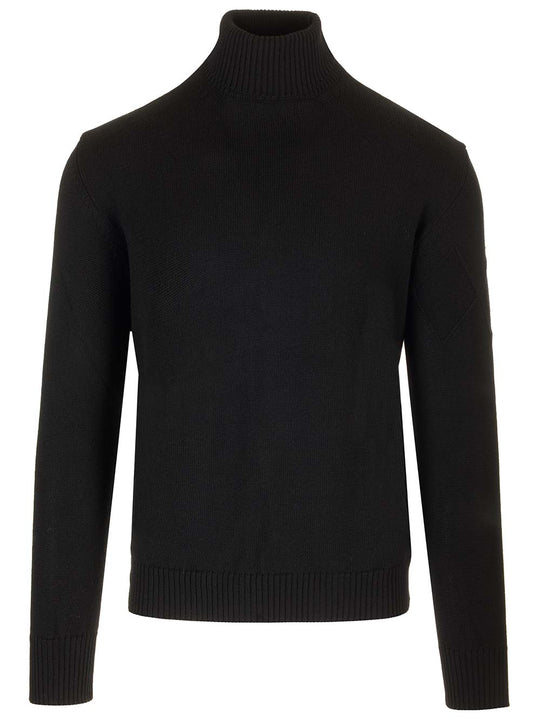 Merino Wool Turtleneck Knitwear Nero