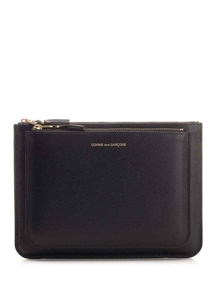 Comme Des Garcons Wallet Black Leather Pouch Small leather goods - Nero | c7e8a251854383f56a57a89567f45ab19003d8de
