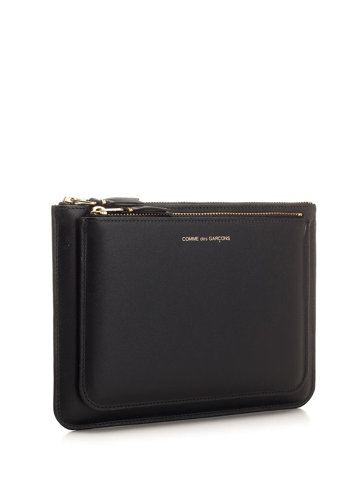 Comme Des Garcons Wallet Black Leather Pouch Small leather goods - Nero | 252a88229bf43c241fe25d0f6827cdcb87f70ddf