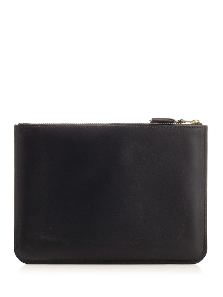 Comme Des Garcons Wallet Black Leather Pouch Small leather goods - Nero | d27362800407dee0856e2d61739271df537a64bf