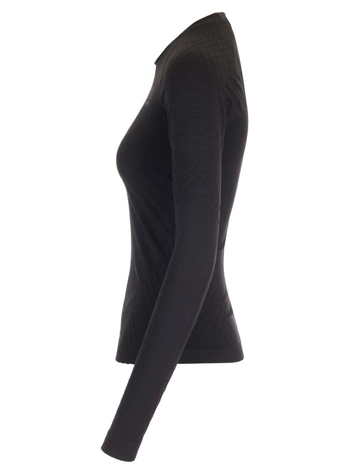 Mm6 Maison Margiela Black Thermal Shirt T-Shirt - Nero | 2b2cf8a70e4a978ade267580081ac733b5c964f7
