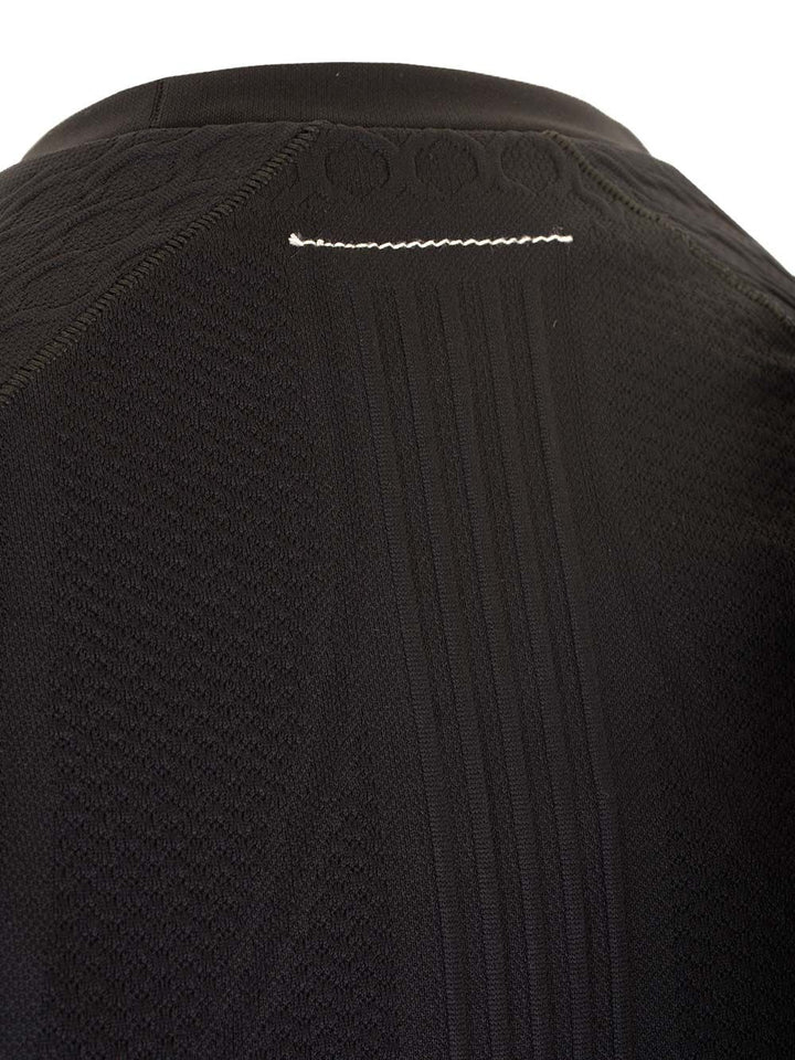 Mm6 Maison Margiela Black Thermal Shirt T-Shirt - Nero | e7f5cb809773ae0f643b8ebb16da139906b0a9ff