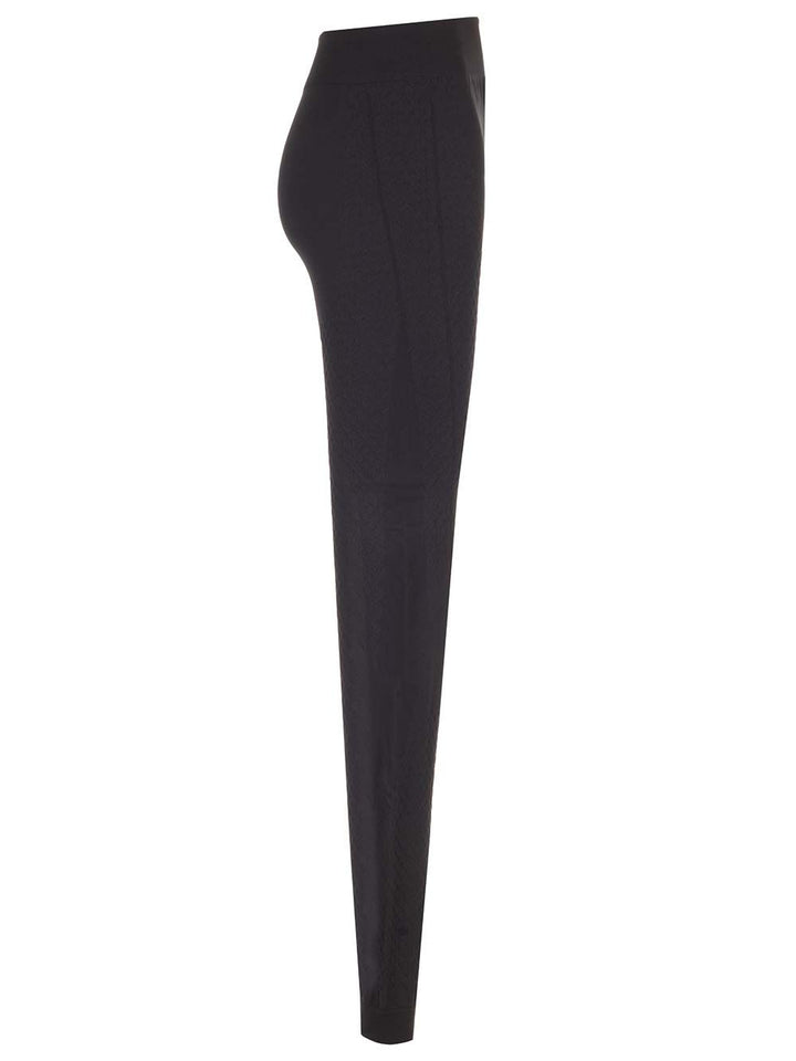 Mm6 Maison Margiela Thermal Leggings Trousers - Nero | 763421c5774256901922516e38f30524cfb10247