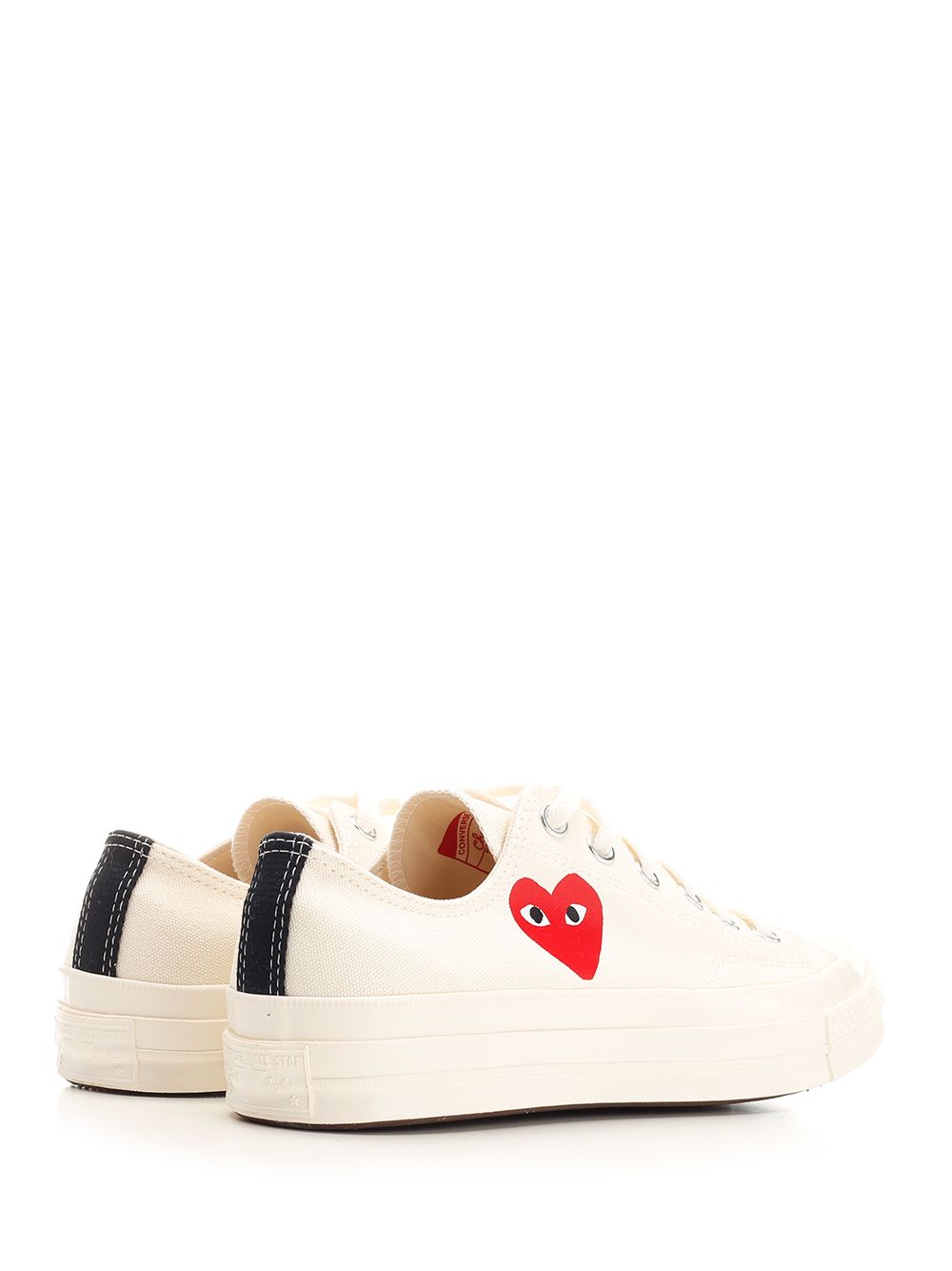 Comme Des Garcons Play Chuck Taylor All Star Sneakers - Bianco | 9420a76b88ce71ed5f18a1a215bff102a7c9e771