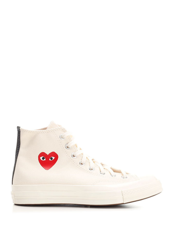 Comme Des Garcons Play Converse "Chuck Taylor All Star Sneakers - Bianco | f3dfdcd68e69566677e02a106f50fbea11582a28