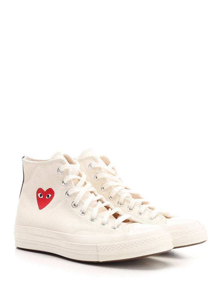 Comme Des Garcons Play Converse "Chuck Taylor All Star Sneakers - Bianco | da0a5ea8be09481a0e9d37ef22f3c15a0d722c1e