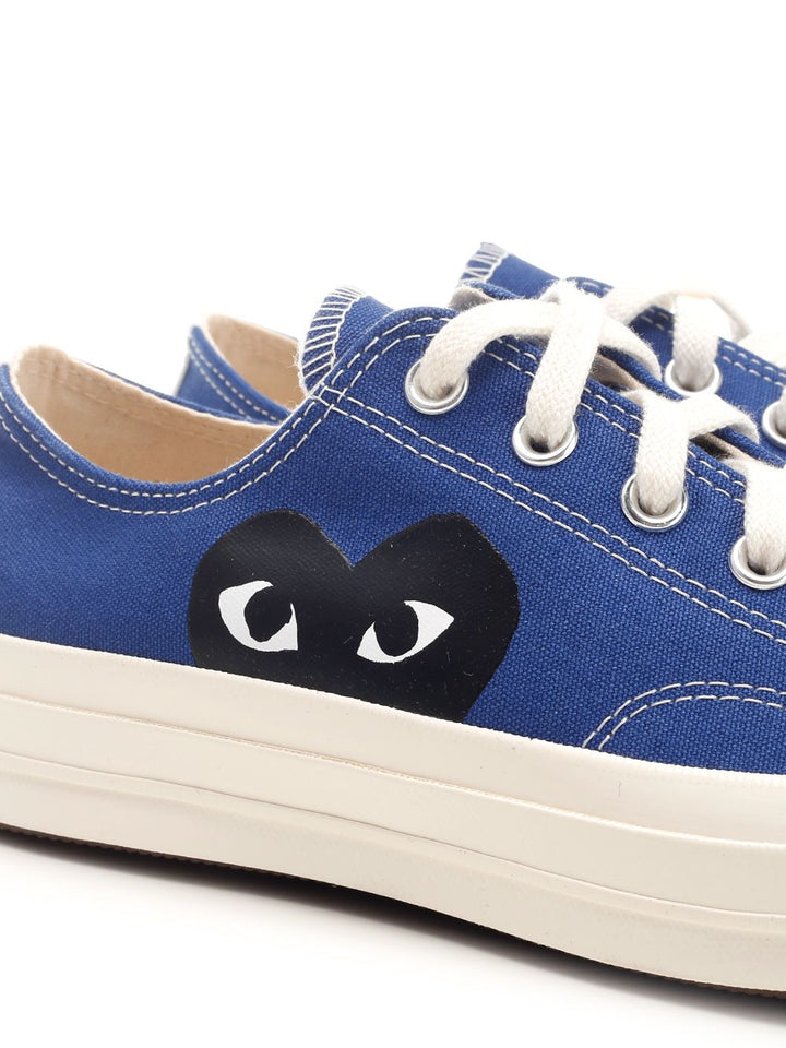 Comme Des Garcons Play Converse Low Top Chuck Taylor Knitwear - Blu | a6e5334a96a915916b98bd2d03a2a0ab2b90ca84