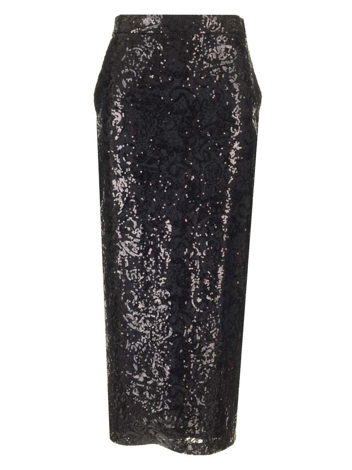 Al Duca D'Aosta Lace Midi Pencil Skirt Gonne - Nero | c0fbe50891726d0a3169660f20ebbca7c1afcbce