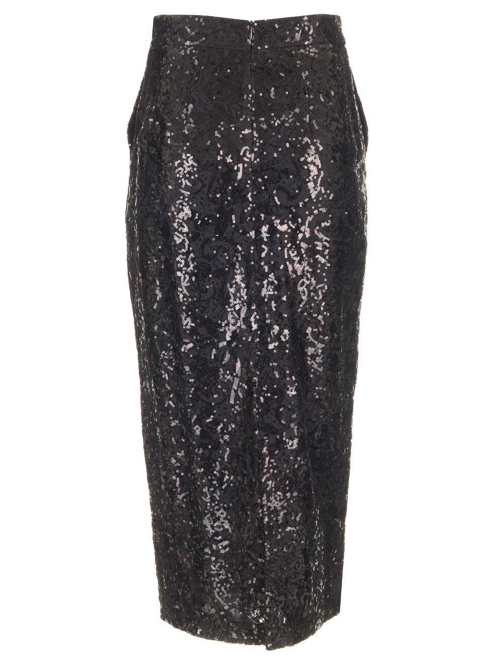 Al Duca D'Aosta Lace Midi Pencil Skirt Gonne - Nero | ca2f2042c12c2279177807cef057c2c9ccdcc6c3
