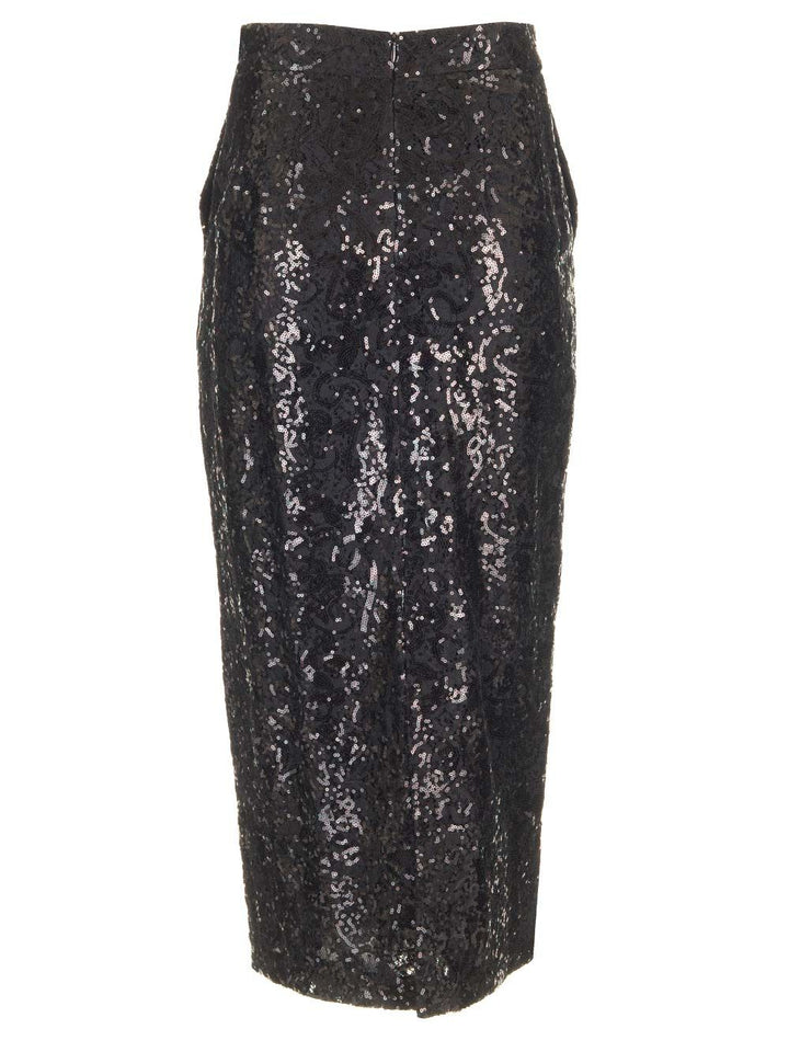 Al Duca D'Aosta Lace Midi Pencil Skirt Gonne - Nero | ca2f2042c12c2279177807cef057c2c9ccdcc6c3