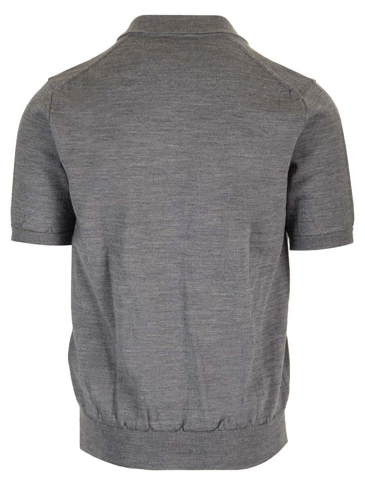 Comme Des Garcons Play Wool Polo Shirt Knitwear - Grey | cea214304070e65a22eed6511b982b7dd4451fc1
