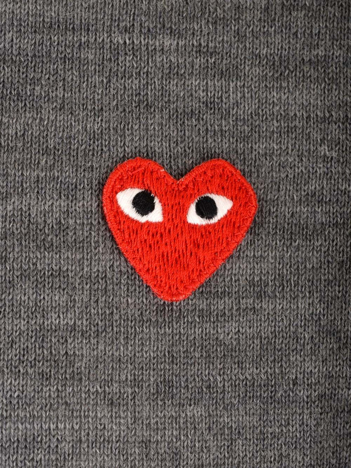 Comme Des Garcons Play Wool Polo Shirt Knitwear - Grey | f76977e023db50f80cc5040905a76996cb5626a8