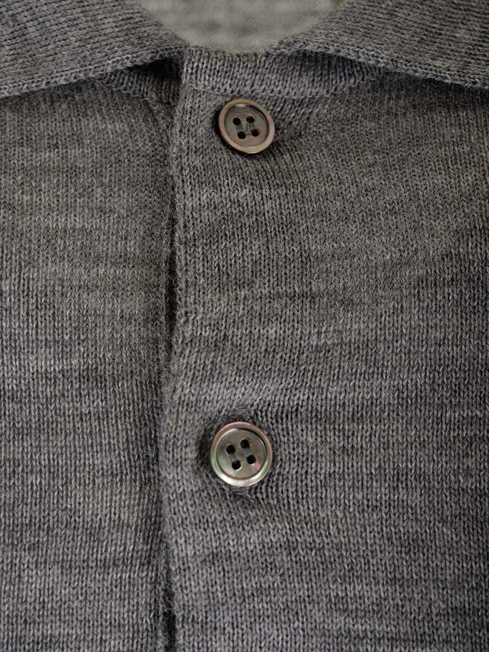 Comme Des Garcons Play Wool Polo Shirt Knitwear - Grey | beed019492b9d6eb4b9c96ad15b0862e85d50ac2