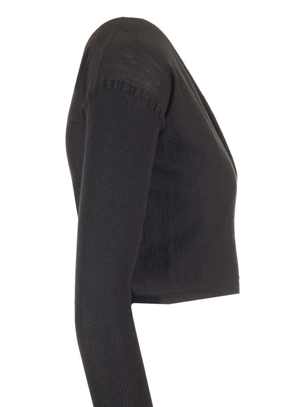 Rick Owens Wrap Top In Wool Knit Abiti - Nero | 1d882b22c3a7f6411cf24eb739cf403e59b7ee0a