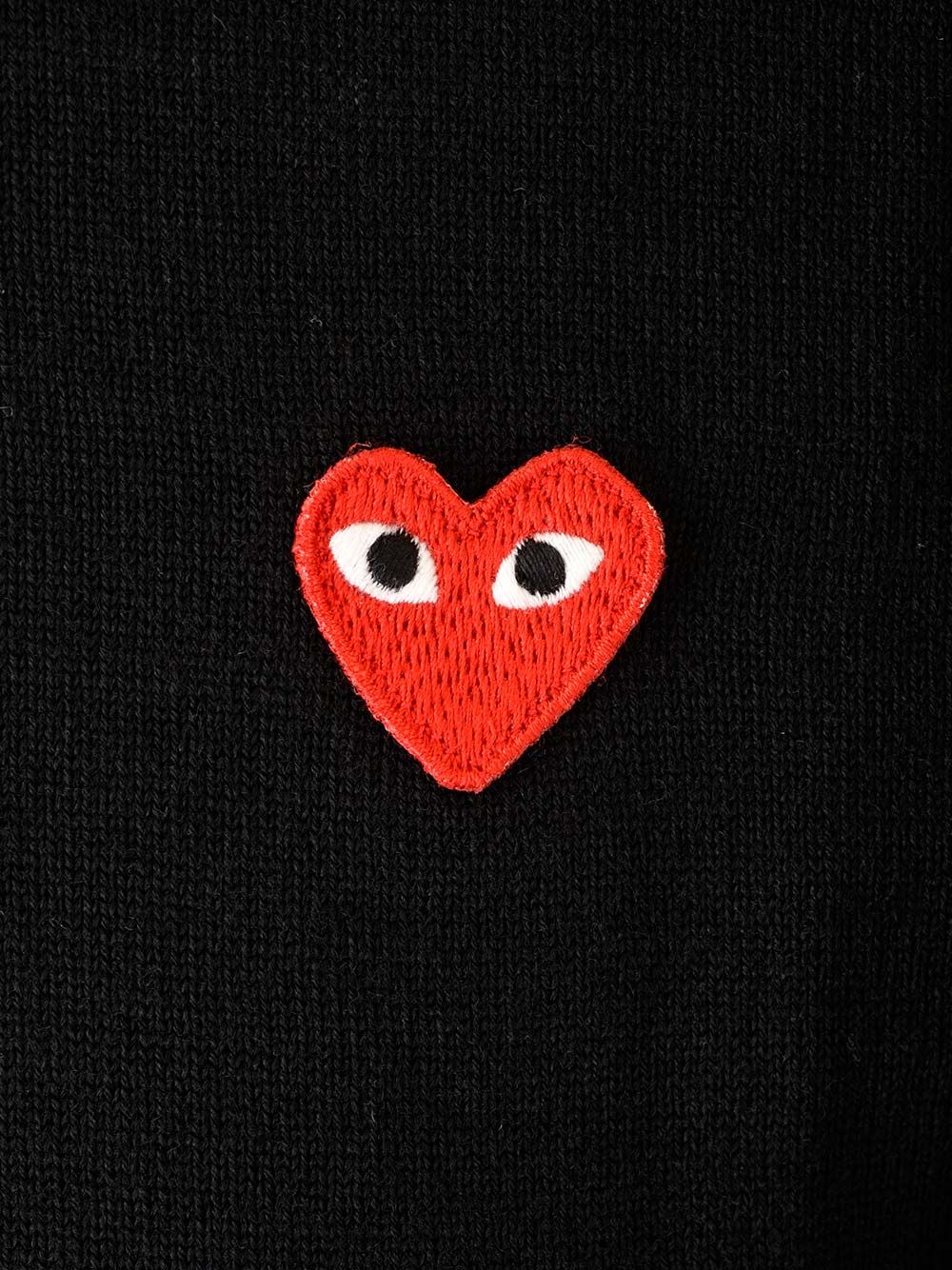 Comme Des Garcons Play Wool Polo Shirt Knitwear - Nero | 0650c980001b5bde4c067d809b68cc5b88970c42
