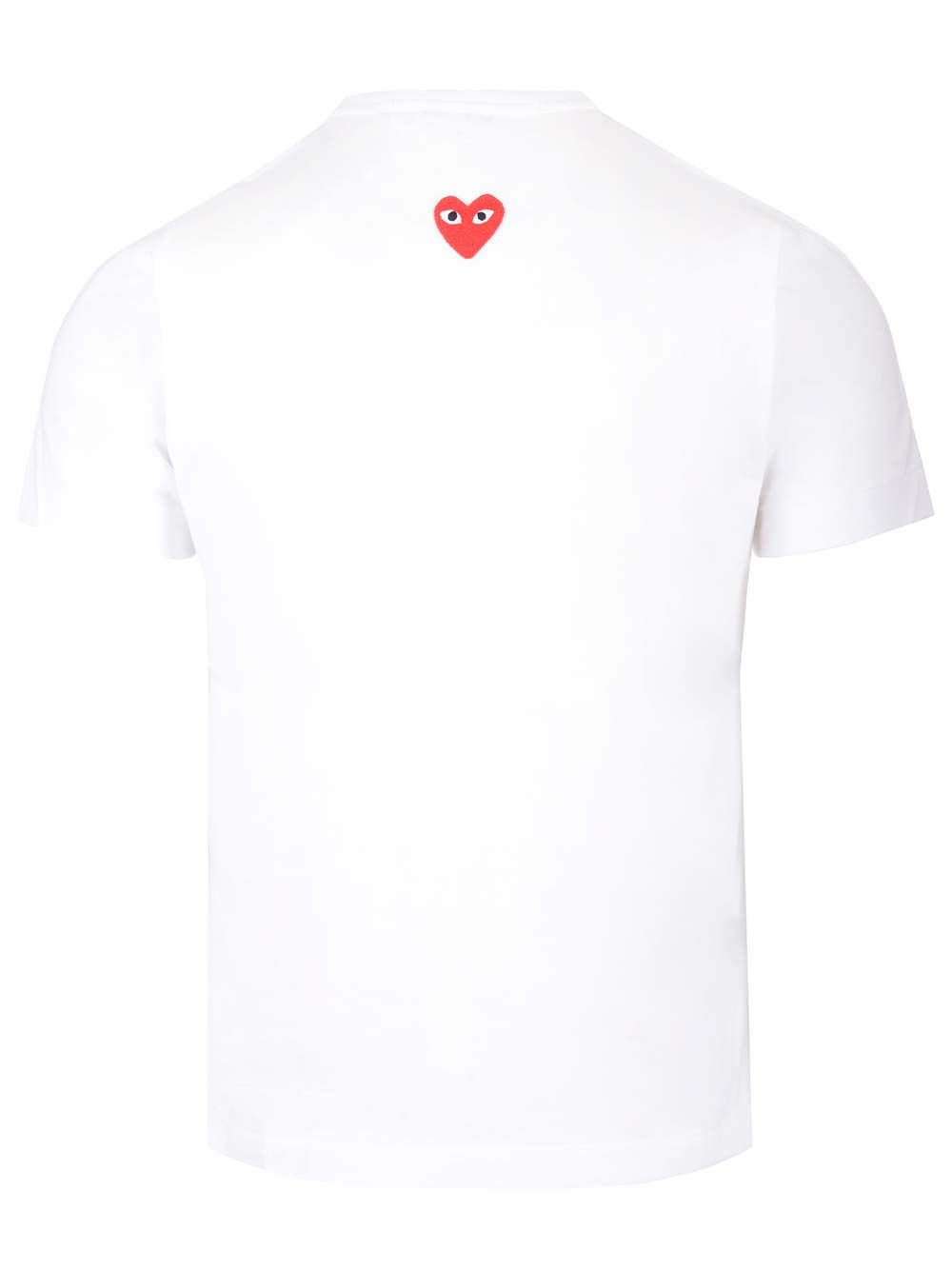 Comme Des Garcons Play Back Heart T-Shirt - Bianco | 58c173e46f60df5a5a7128e00cfe9d59eb6562c9