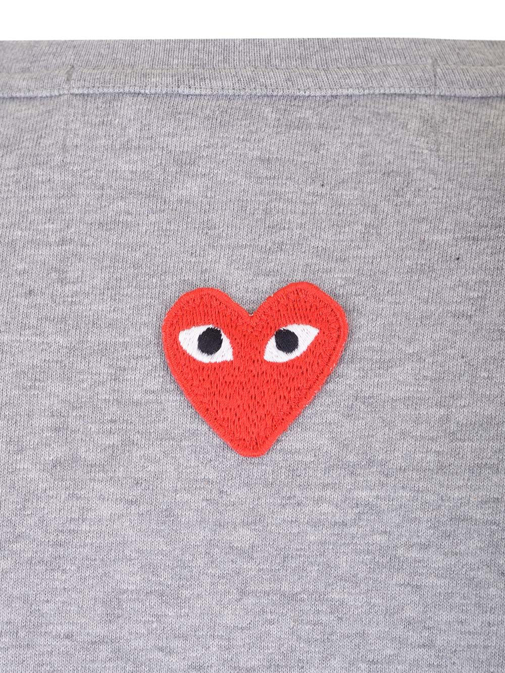 Comme Des Garcons Play Back Heart T-Shirt - Grey | 3409a973e2d4b6e8cbe5dbdf03252020ec88fb7d