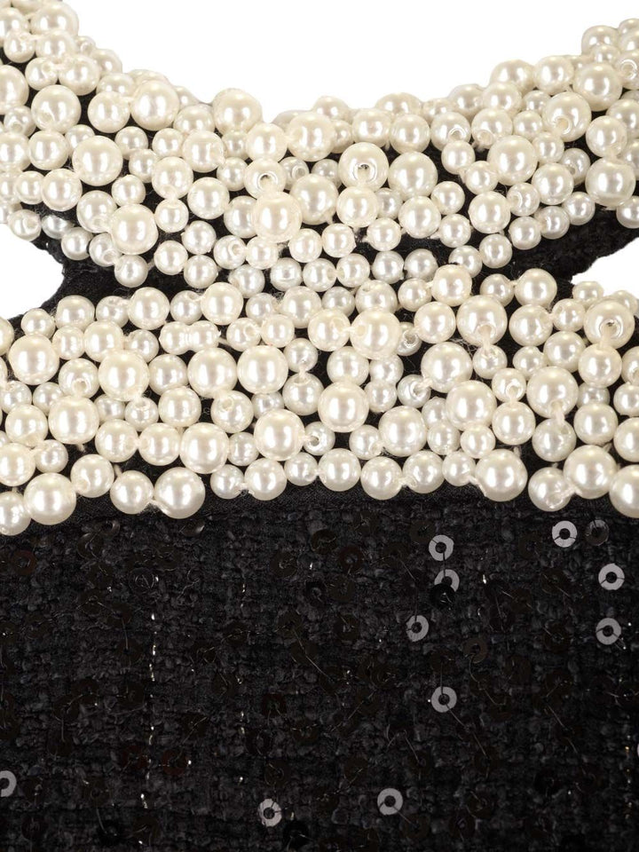 Self-Portrait Embellished Bouclè Mini Dress Abiti - Nero | 40137a737bf8ae2e0edd5109d9baa061e2b06709