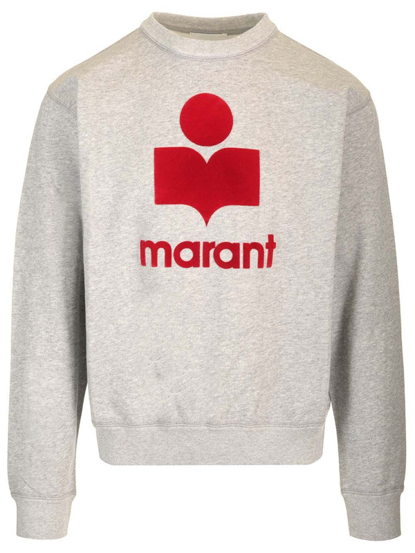 Sweatshirt With Logo Sweatshirts Grey