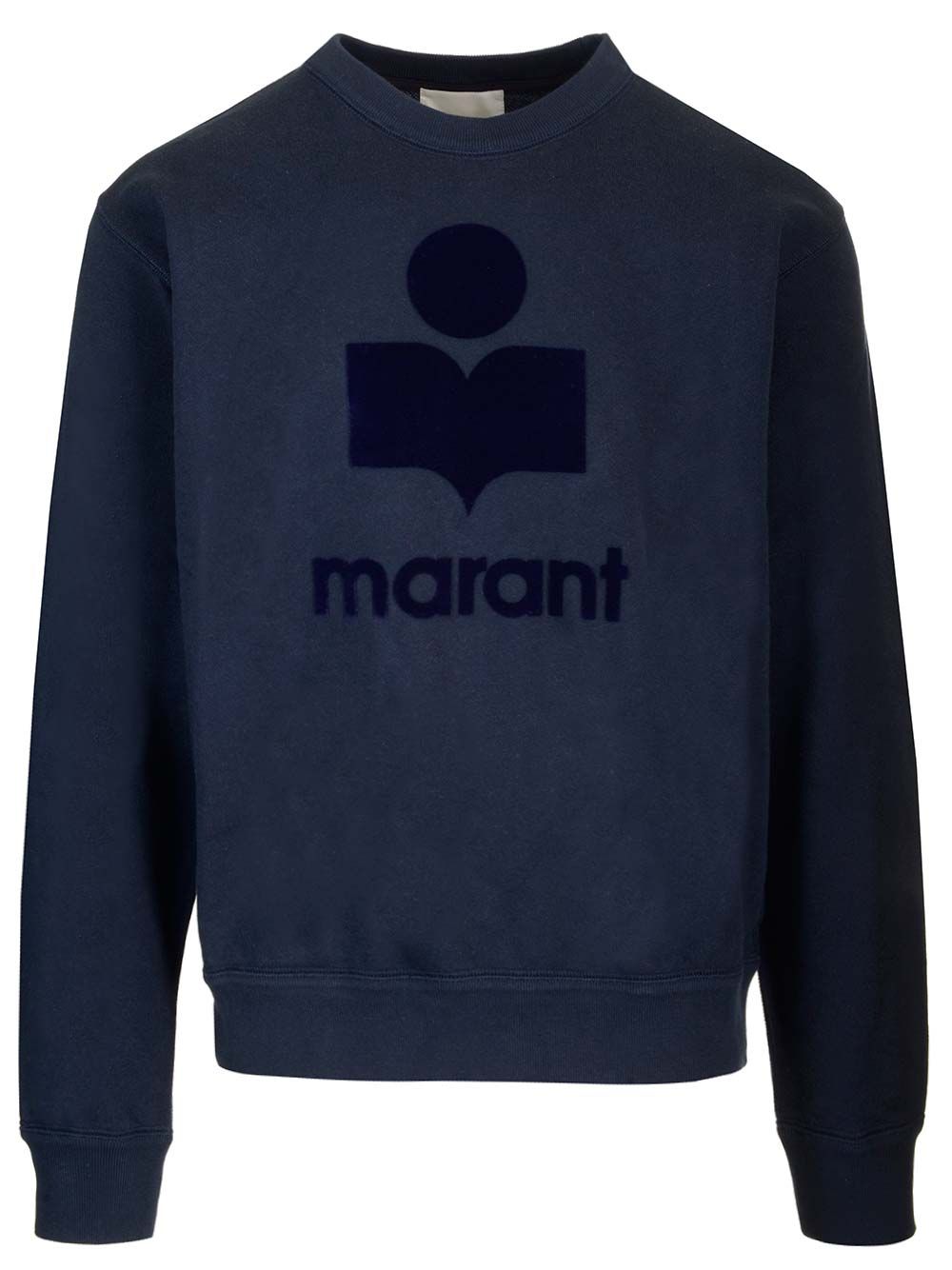 Marant Sweatshirt With Logo Sweatshirts - Blu | 545514da289ed54f48649ca6d483670d64be9c8c