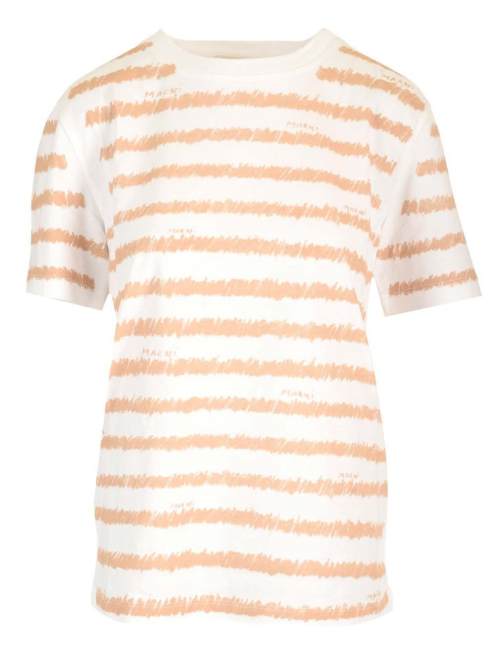 Marni Printed T-Shirt - Bianco | 78071ed551b4f566fbc51d2214804da42ec0372a
