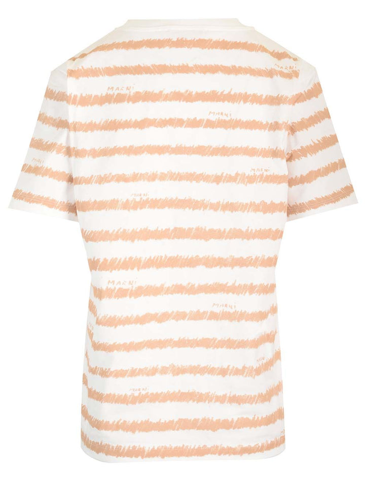 Marni Printed T-Shirt - Bianco | cb1405b0d4fc31337965b9b3e7aa1e57f6ec4d42
