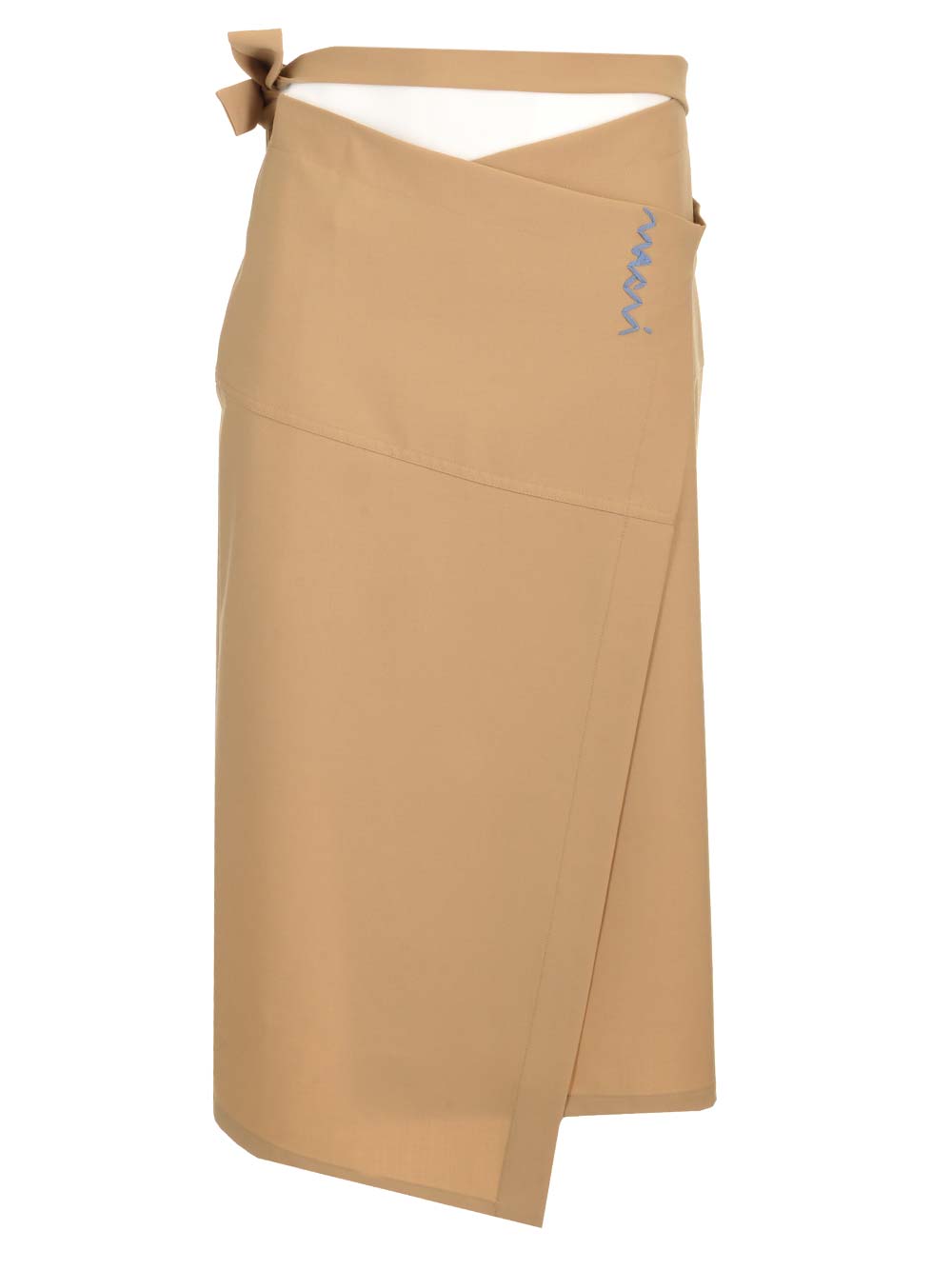 Marni Wrap Skirt Gonne - Beige | f20d4f9f18b8fa1d371ca19f117c145d2714fc1a