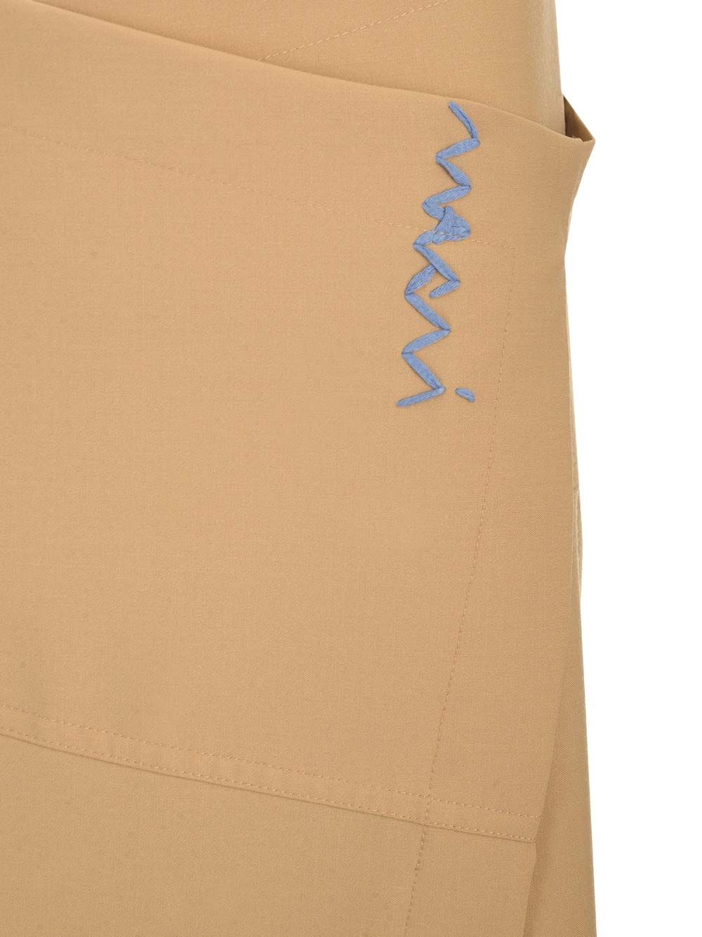 Marni Wrap Skirt Gonne - Beige | b5c65ab69783aa1e3fff1df3a2dfb95a693fd98f