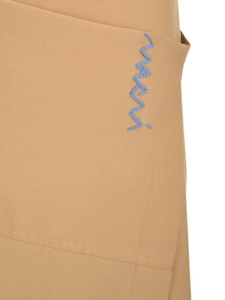 Marni Wrap Skirt Gonne - Beige | b5c65ab69783aa1e3fff1df3a2dfb95a693fd98f